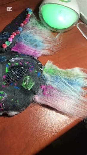 Unfinished kandi pattern mask✨ #therian #furry #antizoo#therianmask