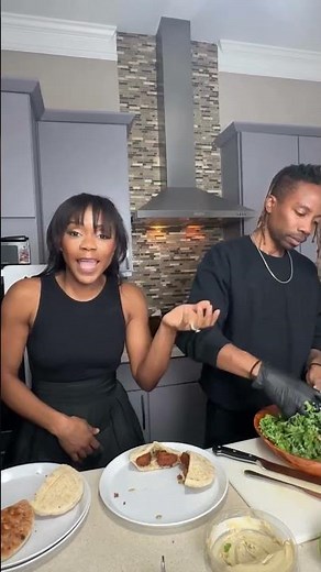 In the kitchen with the BEST! We making #falafel for dinner with a delicious kale salad.