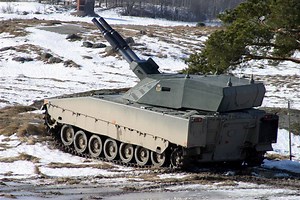 Self-propelled mortar AMOS. Swedish-Finnish "double barrel"