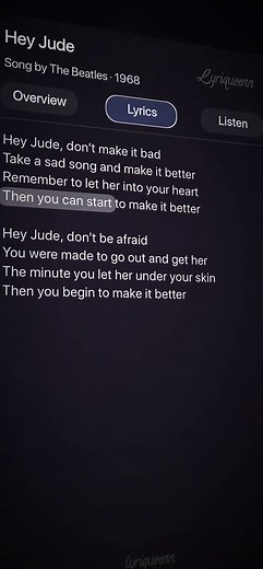 Hey Jude — Lyrics and Song Details