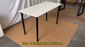 QLLY Adjustable Metal Table Leg, 24-40 inch, 60-100cm, Home Office DIY Desk Leg, Furniture Leg Set (4, White)