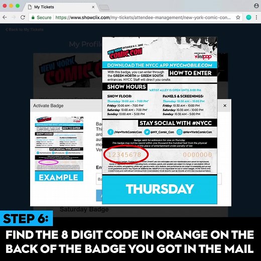 28K views · 194 reactions | After getting your #NYCC badge in the mail, and ripping that envelope open, you need to activate your badge. Badge Activation is required for NYCC 2018! If you don't activate your badge, it won't tap green to allow you entry into NYCC so watch our video guide now ⬇️ | New York Comic Con | Facebook