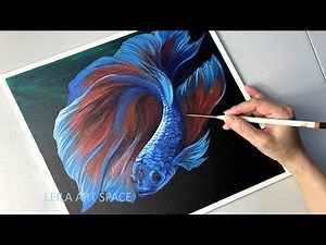 How To Paint Betta Fish In Acrylics, How To Paint Fish Easy