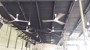Row Industrial-style Ceiling Fans Hanging Ceiling Stock Footage Video (100% Royalty-free) 3688375871 | Shutterstock