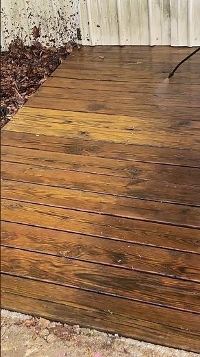 Washing wood with percarbonate and oxalic acid.