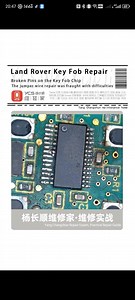 Broken pins on the key fob chip. The jumper wire repair was fraught with difficulties. #LandRover #YCSTOOLS #MYTOOLS #Keyfobrepair #phonerepair #repairtools Ycs Yang Ycs Yangmei Master Yang Tools | Ycs Yang Tools