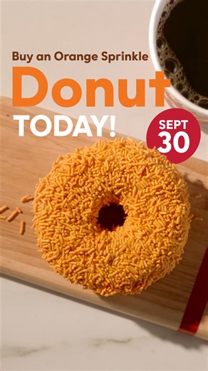 2.2K views | Today only, buy an Orange Sprinkle Donut and 100% of the proceeds will be donated to Indigenous charities. | Tim Hortons | Facebook