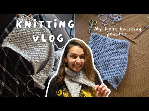 Learning how to KNIT as a crocheter / Knitting vlog