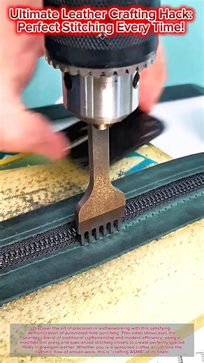 Ultimate Leather Crafting Hack: Perfect Stitching Every Time! ⚒️