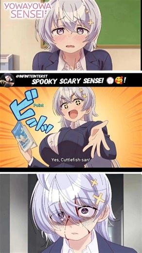 Spooky Scary Sensei 💮🥰 | Yowayowa Sensei Episode 1 | #anime #shorts #kimetsunoyaiba #fypシ