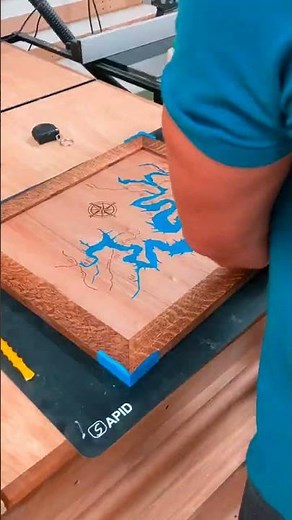 laser engraved lake map process