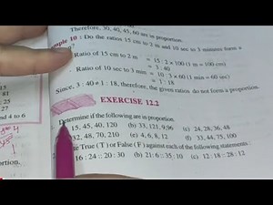 Ex -12.2 Chapter -12 Ratio and Proportion || Class 6th Maths New Edition