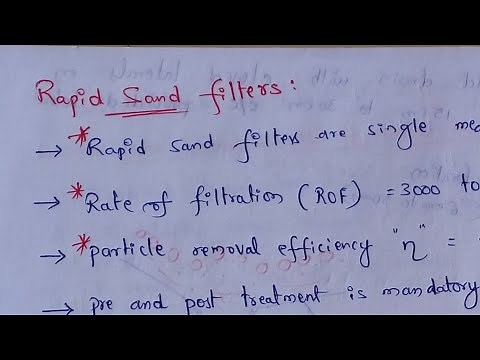 Rapid sand filter | Rapid sand filter working process | Rapid sand filtration