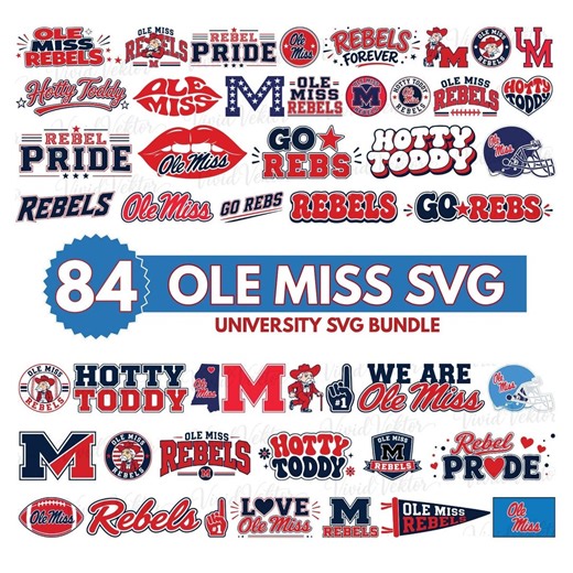84  Ole Miss Bundle: SVG & PNG - Ole Miss Png Clipart, Mississippi Rebels, Football, Cricut, Athletics, College (digtial Files) - Etsy