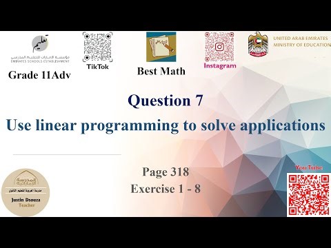 Finding maximum and minimum by linear optimization | Q7 P1 | 11A | EoT2 |