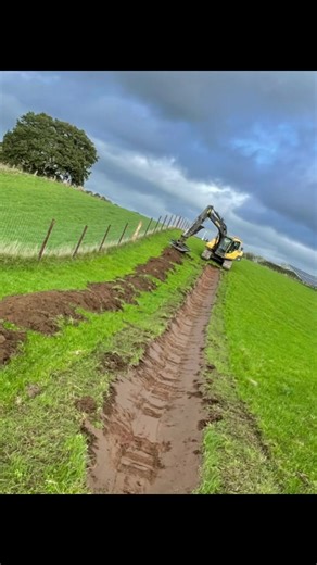 Swale digging and wetlands areas done back in 2023 😎 #solar #construction #volvoexcavator #fyp