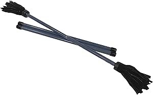 Z-Stix Professional Juggling Flower Sticks/Devil Sticks and 2 Hand Sticks, Beginner Friendly - Solid Series (Kid Stix 15" HS 18" Stick, Black)