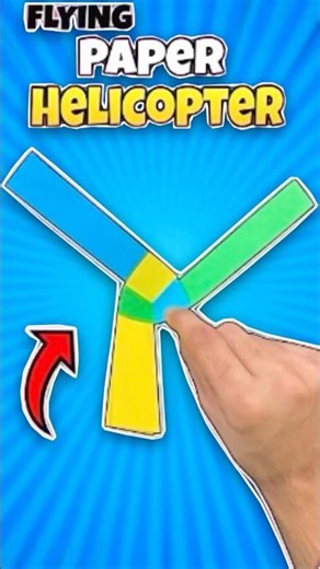 How to Make Rotating Paper Helicopter | Paper Craft 🤩#shorts