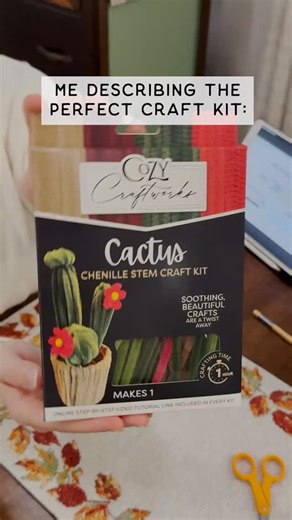✨🧶What makes a great crafting session? A little hint of easy, a dash of relaxing, a cup of adorable finished craft, and just a pinch of “everything’s included”. (Pumpkin spice not included, our apologies.) 🫖🧋🧵✂️ #craftkits #easycrafts #cozycorner | Cozy-Craftworks