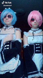 Cosplay of Ram and Rem from Re:Zero