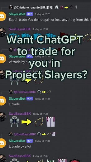 Project Slayers AI TRADING Bot! #shorts #fyp #projectslayers #roblox #trading #bot #goobers #ai #robloxprojectslayers #discord