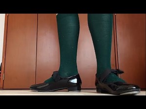Tap Dancing in Dark Green Socks 3 (Shiny Tap Shoes)