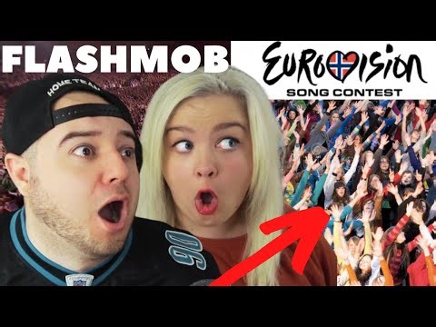 Americans React to THE EUROVISION 2010 FLASH MOB!