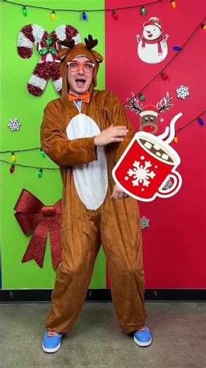 Blippi becomes a SNOWMAN!? It's the Holiday Costume Challenge! #shorts