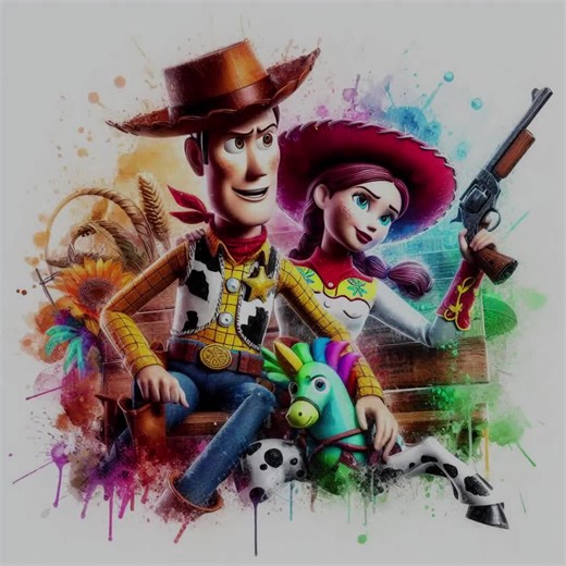 Toy Story Woody and Jessie 5 PNG Design High Resolution Transparent Background Design PNG Suitable for Sublimation PNG Woody and Jessie Png - Etsy