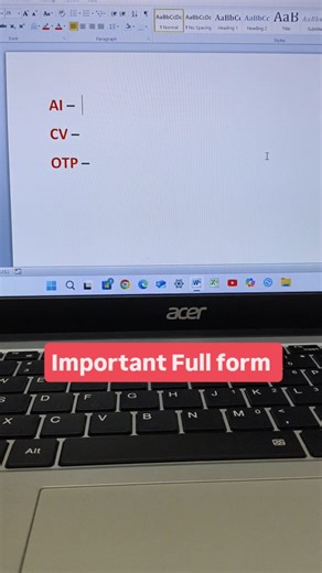 Short computer with Anil on Instagram: "Important Full Form _ #fullform #shortreels #shortvideo #shortreels📸🤗🙏like♥️and😍follow #viralreels"