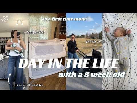 *FIRST TIME MOM* life with a 5 week old newborn, amazon baby haul, cluster feeding, Snuz bassinet