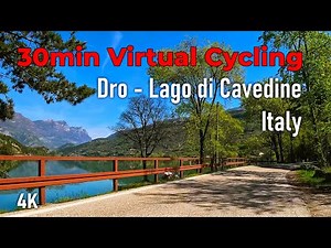 Explore Italy’s Scenic Bike Path: Virtual Cycling from Dro to Lago di Cavedine in 4K!