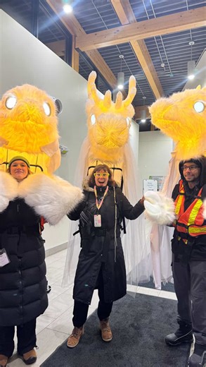 GABS on Instagram: "I had so much fun creating this series for @buildingourzoo — if you want to meet them, I hear they will be out most nights during ZOOMINESCENCE! #art #reindeer #puppet #yeg #edmonton @edmontontransit"