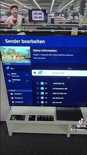 Samsung smart TV Sender Sortieren und bearbeiten.
