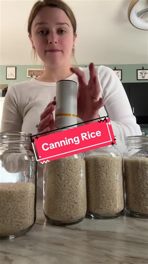 dry canning rice 🤭 #canning #canningtiktok #canningtok #canningandpreserving #canningfood #canningrice #howtocanrice #fypシ