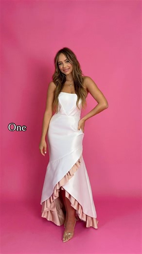 One Dress, Two Sizes. ✨ Explore The Collection 🩷 #azazie #bride #bridetobe #wedding #weddingdress #bridalshower #bridalshowerdress #wedding #bachelorette | AZAZIE