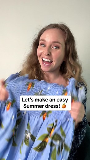 Making an easy summer dress from pre-smocked fabric!