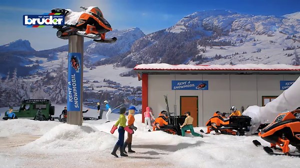 Bruder Snowmobile with Driver & Accessories