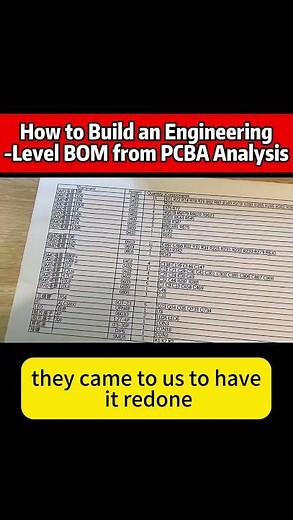 How to Build an Engineering-Level BOM from PCBA Analysis