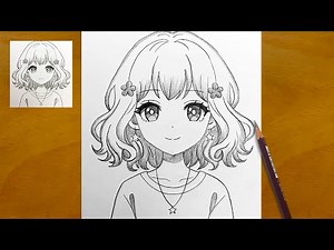 How to Draw a Cute Anime Girl Easy || Anime Drawing Step by Step || Pencil Sketch for Beginners