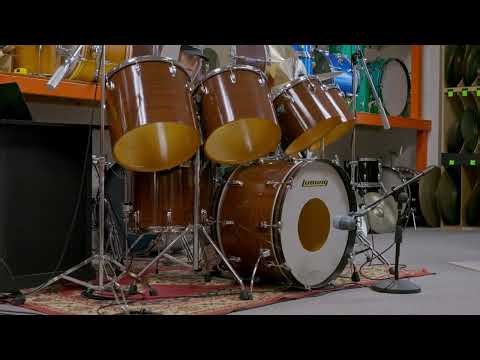 1970s Ludwig Mahogany Cortex Quadraplus Drum Set