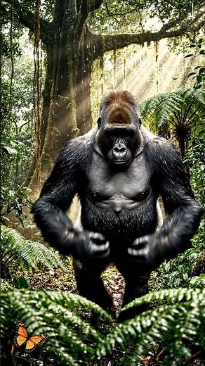 A Giant Silverback Gorilla Walked Out of the Mist... 😳