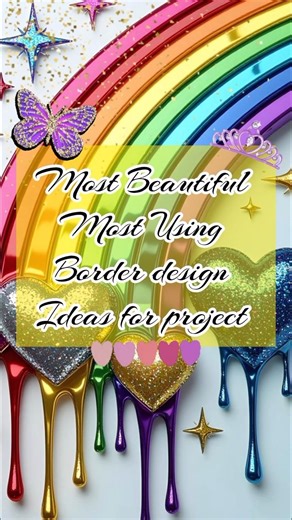 4 Beautiful Border Hack You Need to See! 😍 #DIY/Level Up Your Assignments! ✨ Easy Border Design #Art