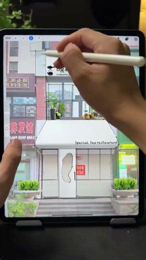 Client needs to see the render ASAP? Get it done quickly with just an iPad. #procreate