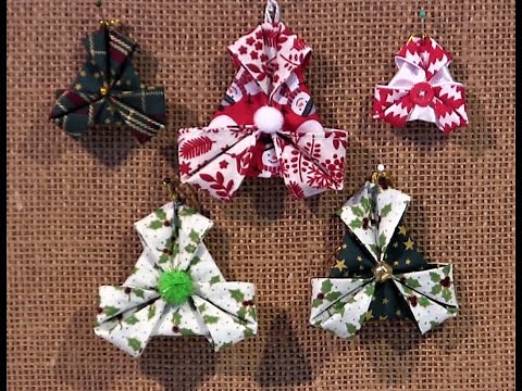 Décoration Noël, triangles en tissu à suspendre, très facile, DébutantE.