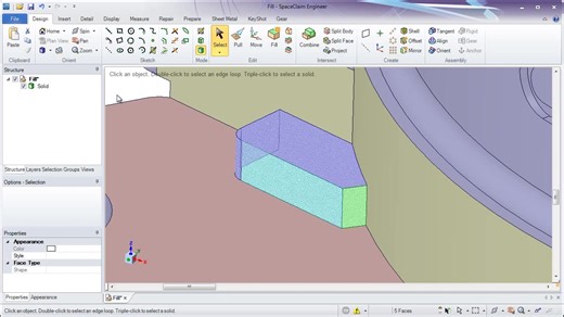 spaceclaim 基础教程 填充