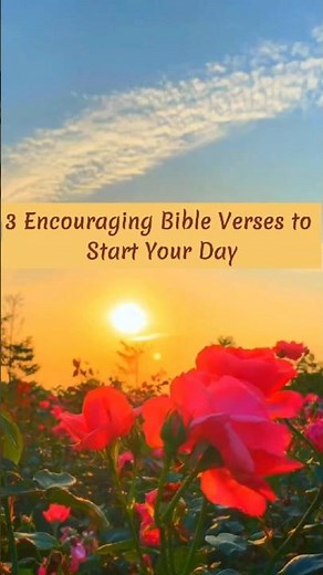 3 Encouraging Bible Verses to Start Your Day | Morning Scriptures for Strength & Faith.
