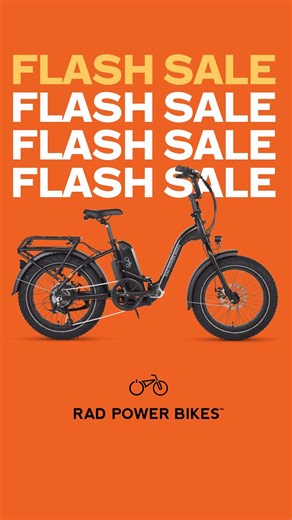 Score up to $699 in total savings, including $500 off the RadExpand 5 and free batteries 🔋 Beat the clock ⏰ — our Flash Sale ends Monday! https://bit.ly/40zyMWn | Rad Power Bikes