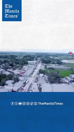 Drone footage shows town covered in ash after Kanlaon volcano eruption...