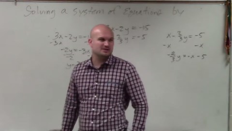 Solve a system of equation when they are the same line